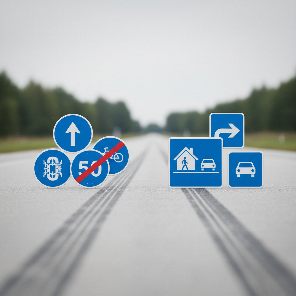 Modri prometni znaki: Ali zares poznate njihov pomen?