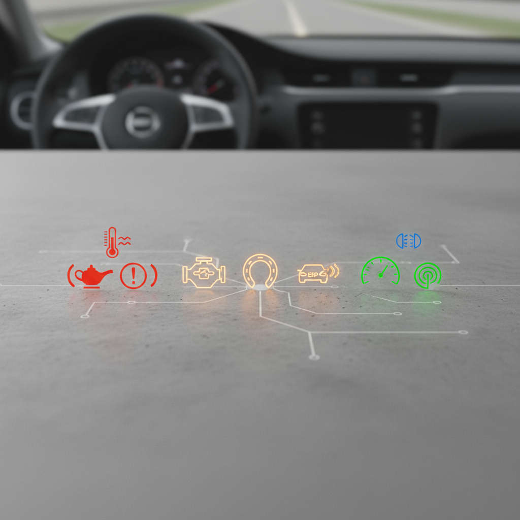 Lučke na armaturni plošči: Kdaj morate takoj ustaviti?